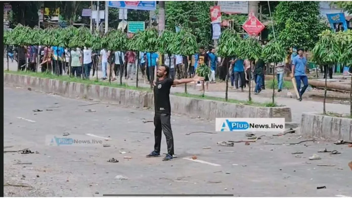 Abu Sayed (died 16 July 2024) was a Bangladeshi student activist who was shot dead by the Bangladesh Police on 16 July 2024, while participating in protests over quotas in government jobs in front of Begum Rokeya University Rangpur, Bangladesh.  On 16 July, between 2:30 and 3:00 pm, quota reform protesters and police clashed in front of Begum Rokeya University. Police fired tear gas and baton-charged to disperse students. Most of the students left while Abu Sayed remained. The police were firing rubber bullets from the opposite direction. Sayed was subsequently shot four times by a police officer. He died before being taken to hospital.