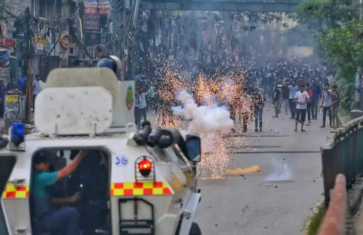 IN PHOTOS: Bangladesh is experiencing its worst civil unrest in more than a decade as over 30 have died over the last three days including 25 on Thursday, according to Agence France-Presse, as students launched protests against a discriminatory job quota system.

The anti-quota protesters have been facing off against security forces and groups aligned with the ruling Awami League led by Prime Minister Sheikh Hasina.

A Facebook post from the state-run Bangladesh Television station in Dhaka appealed for help saying the facility was in flames and many people were locked inside.

“I escaped by leaping over the wall but some of my colleagues got stuck inside. The attackers entered the building and set furniture on fire,” a producer at the station told the Associated Press by phone.

Later, an official at the station told AFP that all had been evacuated from the building.

The student protests began last week after the High Court in June reinstated a quota that reserves 30% of civil service jobs for relatives of those who fought in the 1971 war that resulted in Bangladesh’s independence. 

On Thursday, the government said it was ready for immediate talks with the protesters.